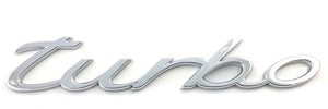 turbo metal logo in chrome colour