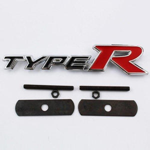 Type R Grill logo in black colour with screw