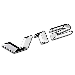 V12 logo in Chrome & Black colour for all cars 