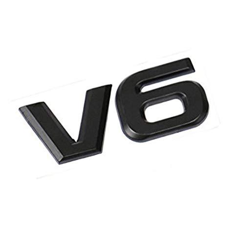 Black V6 letter logo for all cars