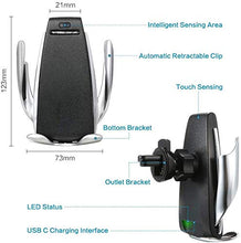 Load image into Gallery viewer, size &amp; description of wireless mobile charger for car