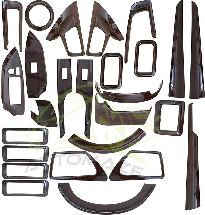 26 Pcs Wooden Interior for Toyota Innova Crysta